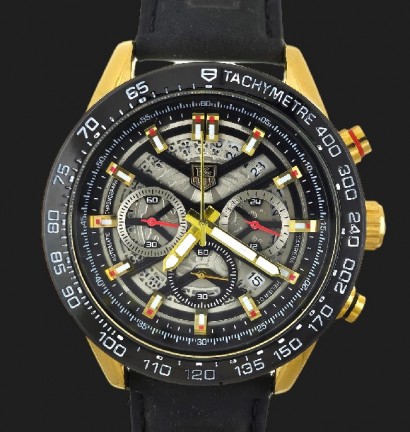 TAG Heuer Carrera Calibre 02 Skeleton Gold Leather