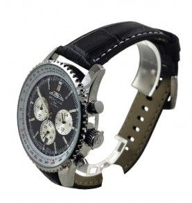 Breitling Navitimer 1 B01 Chronograph Black Leather