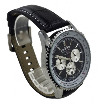 Breitling Navitimer 1 B01 Chronograph Black Leather