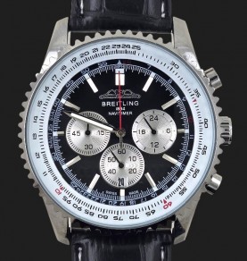 Breitling Navitimer 1 B01 Chronograph Black Leather