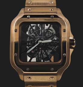 Cartier-Santos De Cartier Rosegold Skeleton