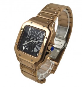 Cartier-Santos De Cartier Rosegold Skeleton